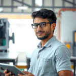 Estudante em oficina de formação técnica do SENAI
